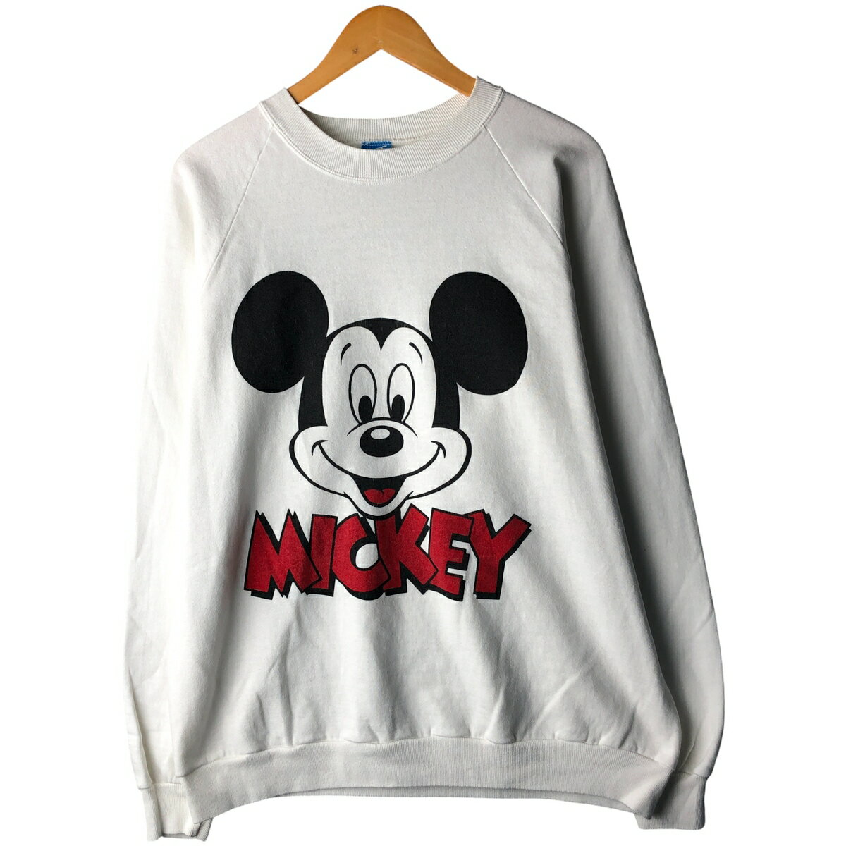 古着 80'S ディズニー Disney MICKEY MOUSE ミッキーマウス キャラクタースウェットシャツ トレーナー USA製 フリーサイズ相当 ヴィンテージ /eaa480789 【中古】 【251204】 【SS2603_30】