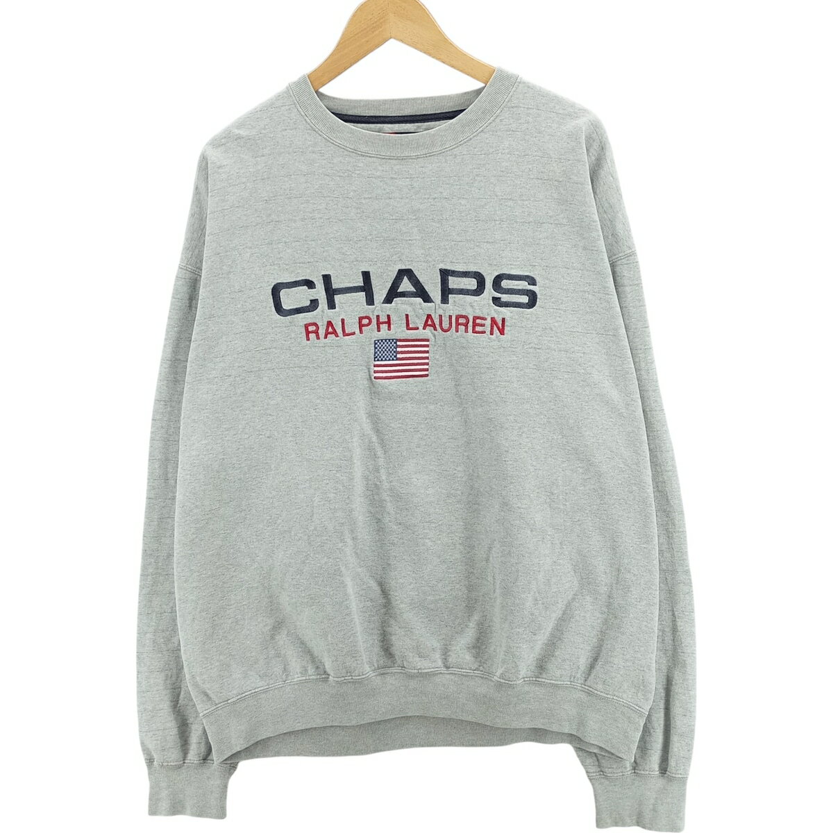 Rakuten - 古着 ラルフローレン Ralph Lauren CHAPS チャップス ロゴスウェットシャツ トレーナー メンズXXL相当 /eaa480821 【中古】 【260118】 【SS2603_10】 グレー系 春夏秋冬