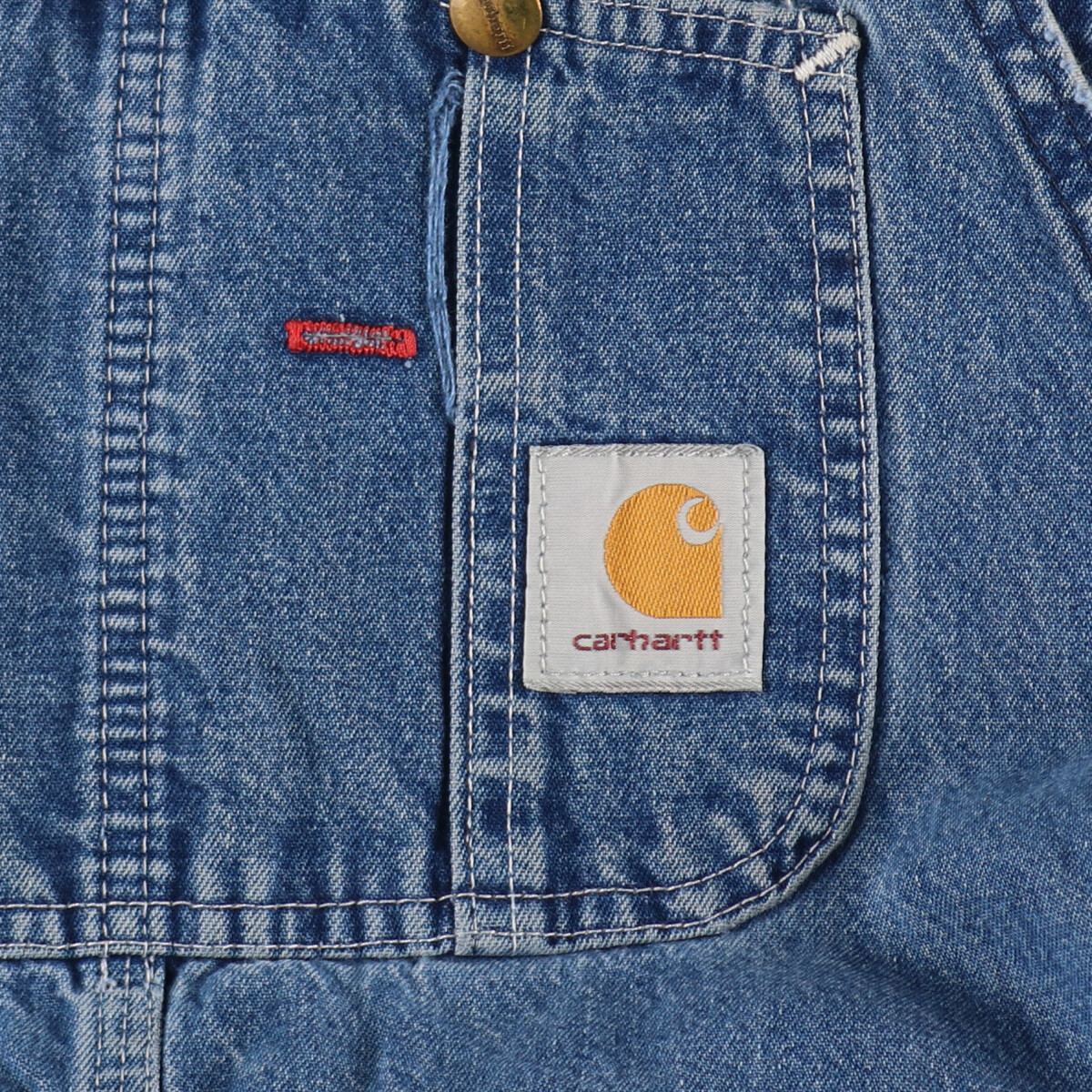 古着 カーハート Carhartt デニムオーバーオール メンズw39相当 /eaa481428 【中古】 【240908】 【SS2506_30】