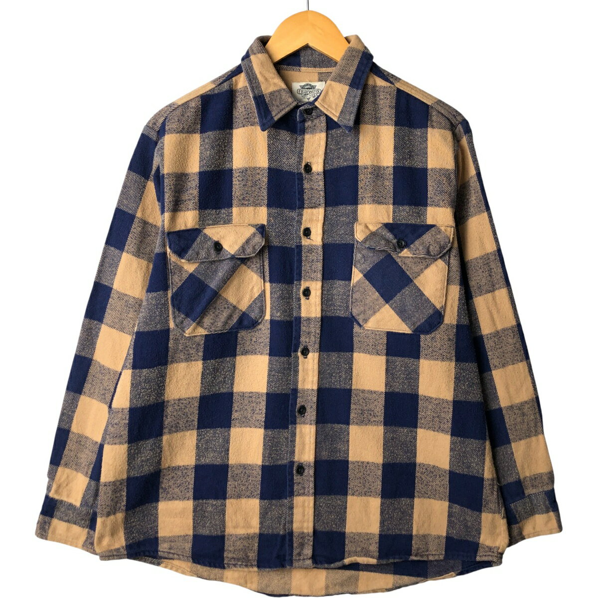 古着 90'S フィールドマスター Field Master バッファローチェック 長袖 フランネルチェックシャツ USA..