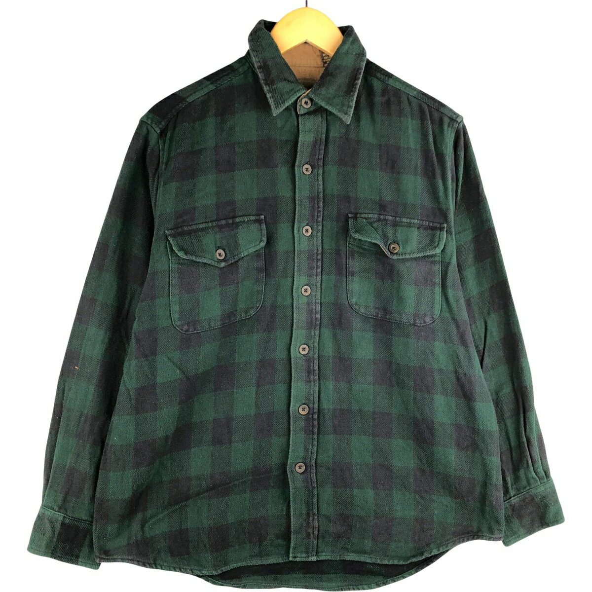 古着 Marino Bay バッファローチェック 長袖 ヘビーネルチェックシャツ メンズM相当 /eaa482191 【中古】 【251108】