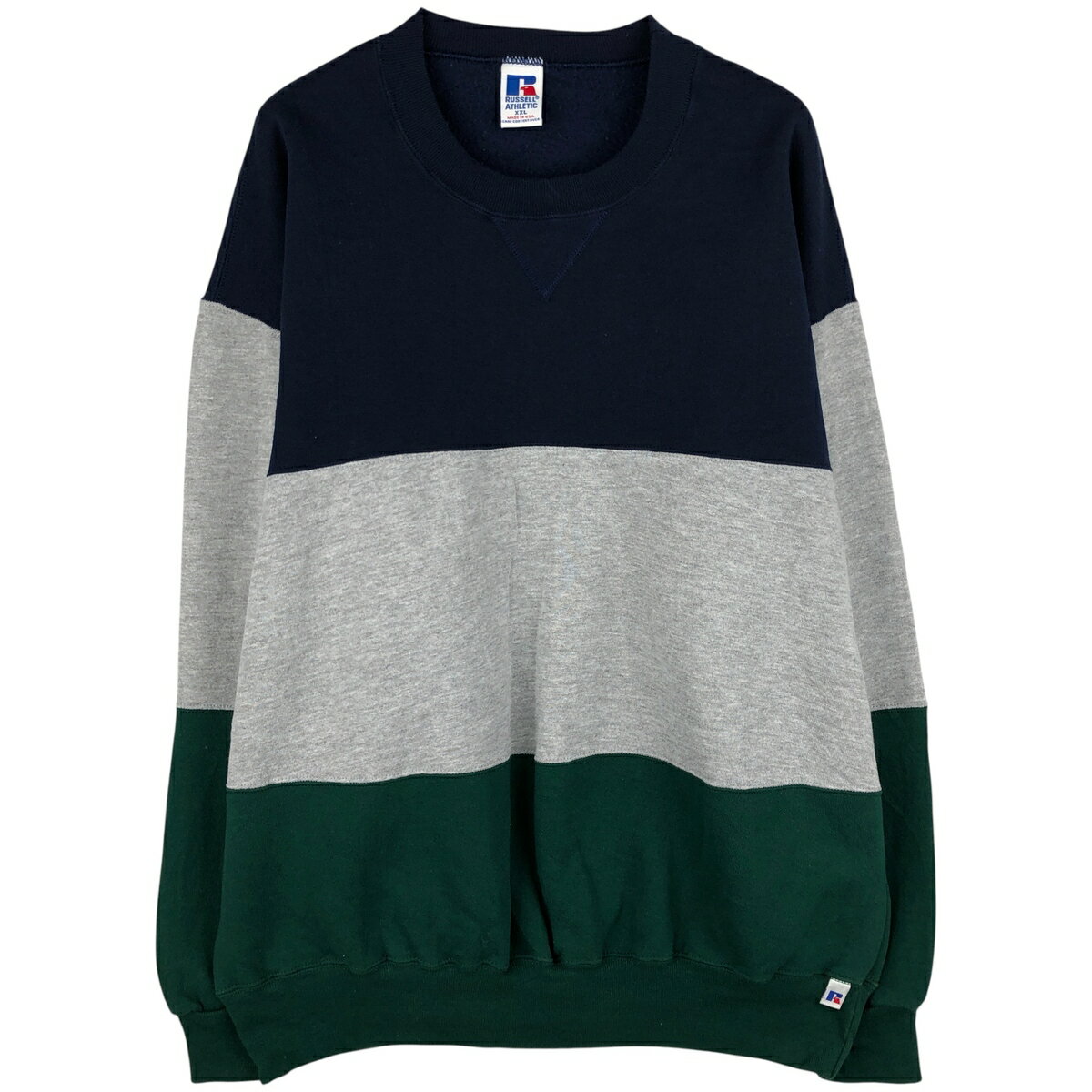 樂天商城 - 古着 90'S ラッセル Russell 無地 ブランクスウェットシャツ トレーナー USA製 メンズXXL相当 ヴィンテージ /eaa482351 【中古】 【251221】 【NH-2508】 【SS2603_30】 ネイビー系 春夏秋冬