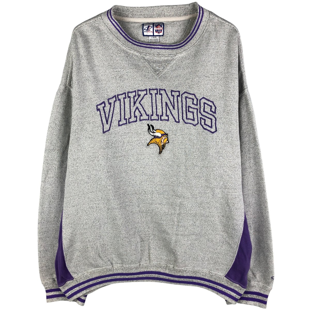 古着 LOGO ATHLETIC NFL MINNESOTA VIKINGS ミネソタバイキングス ロゴスウェットシャツ トレーナー メンズL相当 /eaa482751 【中古】 ..