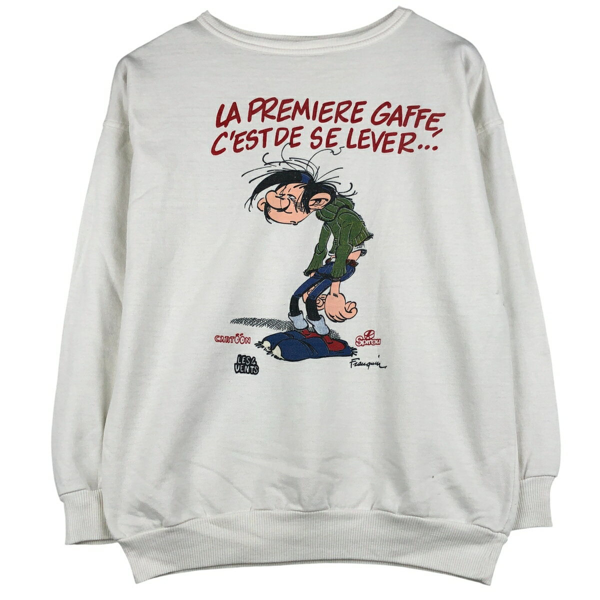 古着 Gaston Lagaffe ガストン ラガフ キャラクタースウェットシャツ トレーナー メンズL相当 ヴィンテージ /eaa482819 【中古】 【260122】 【NH-2508】 【SS2603_30】