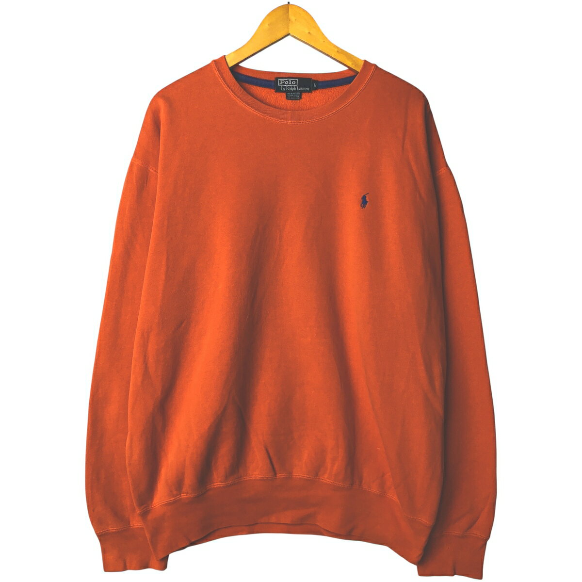 樂天商城 - 古着 ラルフローレン Ralph Lauren POLO by Ralph Lauren ワンポイントロゴスウェットシャツ トレーナー メンズL相当 /eaa482865 【中古】 【251128】 【SS2603_10】 オレンジ系 春夏秋冬