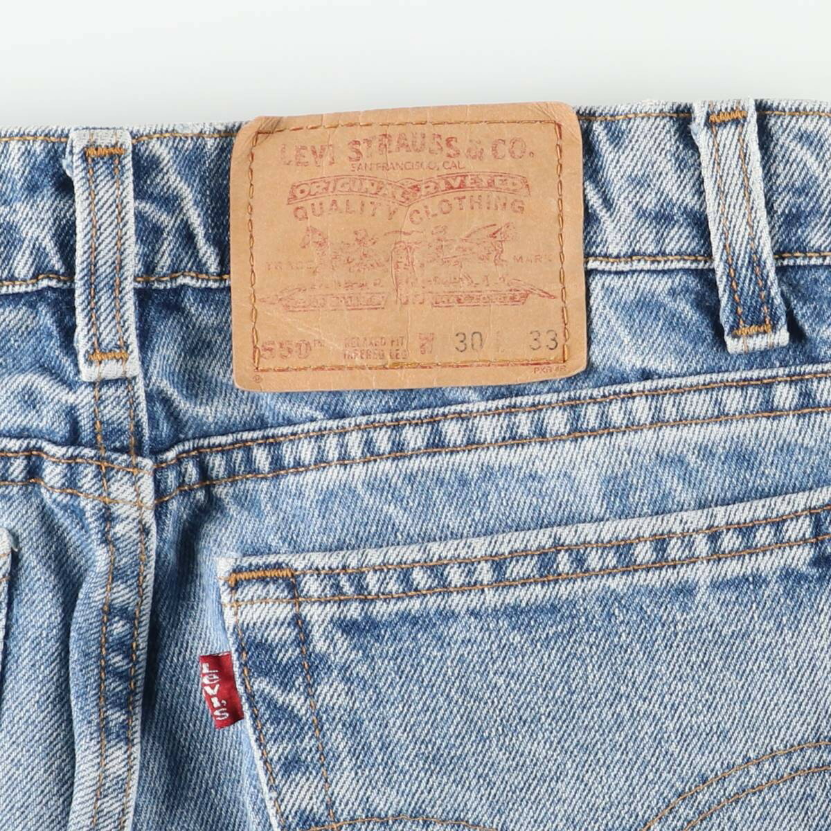 古着 90'S リーバイス Levi's 550-4891 RELAXED FIT TAPERED LEG テーパードデニムパンツ USA製 レディースL(w28)相当 ヴィンテージ /eaa482915 【中古】 【260117】 【Elulu/エルル】 ブルー系 春夏秋冬 3