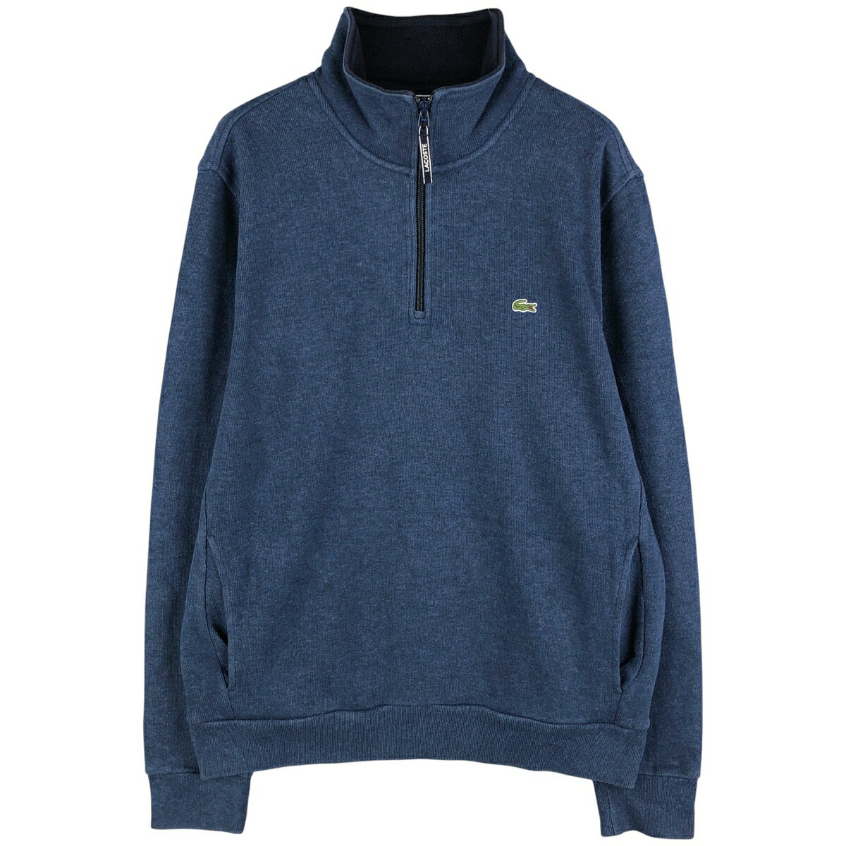 樂天商城 - 古着 ラコステ LACOSTE ハーフジップスウェットシャツ トレーナー メンズXL相当 /eaa483056 【中古】 【251130】 【NH-2508】 【SS2603_10】 ネイビー系 春夏秋冬