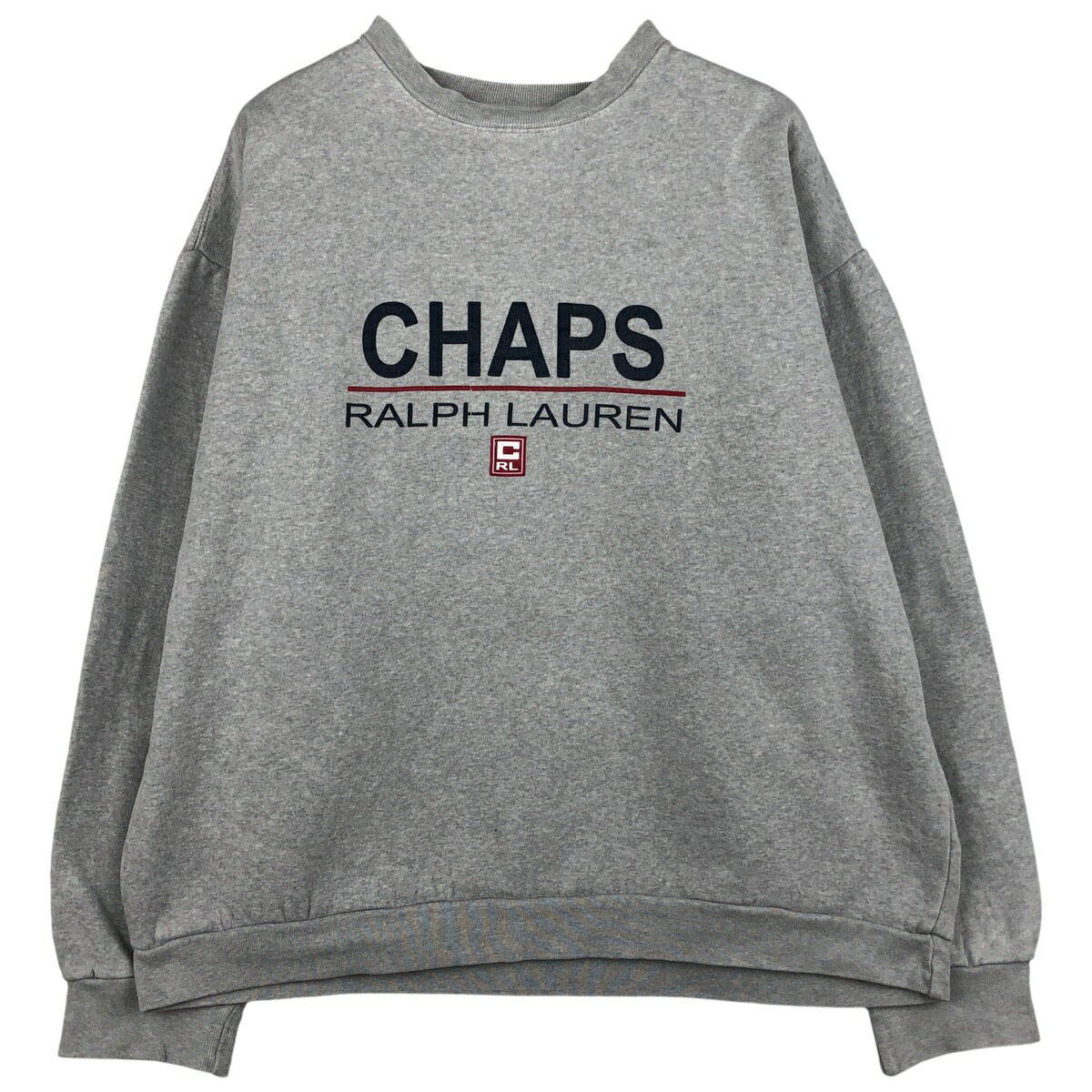 樂天商城 - 古着 ラルフローレン Ralph Lauren CHAPS チャップス ロゴスウェットシャツ トレーナー メンズL相当 /eaa483106 【中古】 【260122】 【NH-2508】 【SS2603_10】 グレー系 春夏秋冬