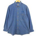 古着 90'S リー Lee 長袖 ボタンダウンデニムシャツ メンズL相当 ヴィンテージ /eaa485039 【中古】 【240831】 【SS2509_50】