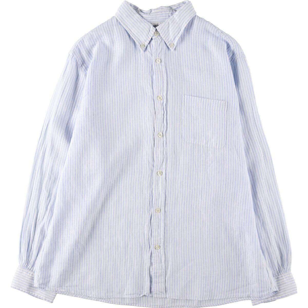 古着 ブルックスブラザーズ Brooks Brothers Est.1818 長袖 リネン ボタンダウンシャツ メンズXL相当 /eaa486064 【中古】 【240901】