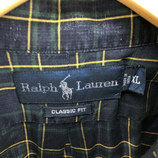 古着 ラルフローレン Ralph Lauren CLASSIC FIT タータンチェック 長袖 ボタンダウンチェックシャツ メンズXL相当 /eaa486082 【中古】 【240902】 【SS2509_30】