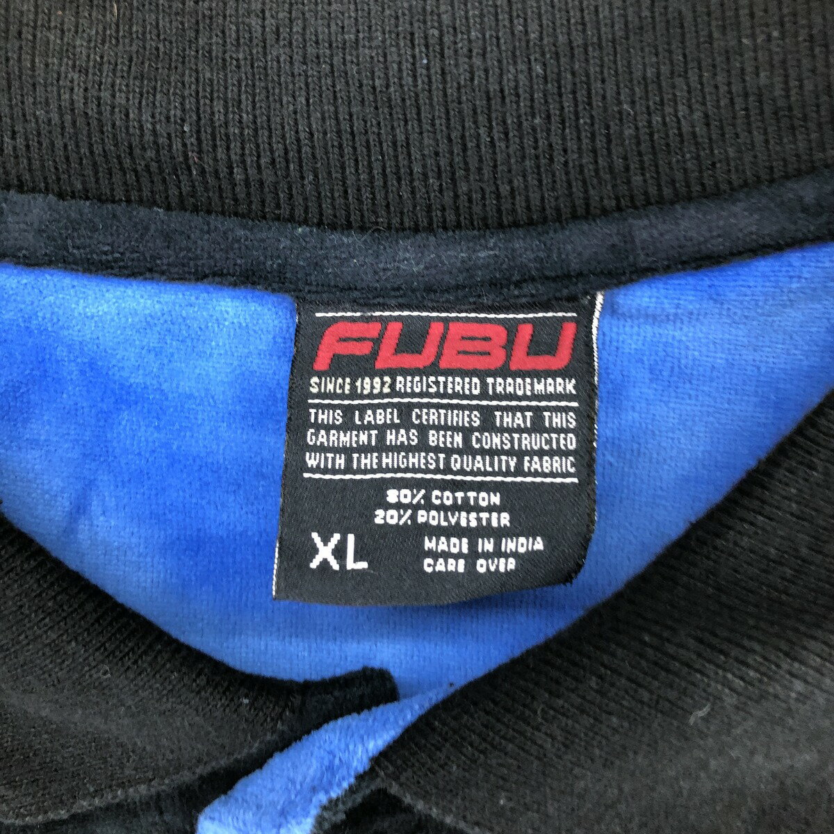 古着 90'S FUBU ベロア 長袖 ポロシャツ メンズXL相当 ヴィンテージ /eaa486991 【中古】 【240907】
