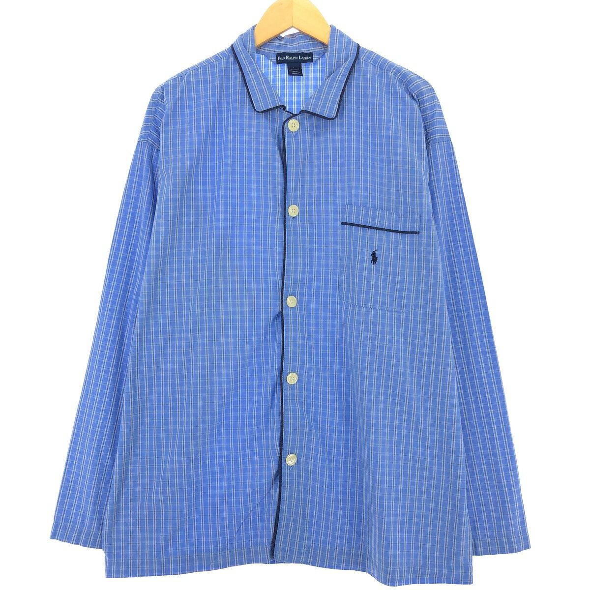 古着 ラルフローレン Ralph Lauren POLO RALPH LAUREN チェック柄 長袖 パジャマシャツ メンズL相当 /eaa487170 【中古】 【240920】 【ss2601_10】