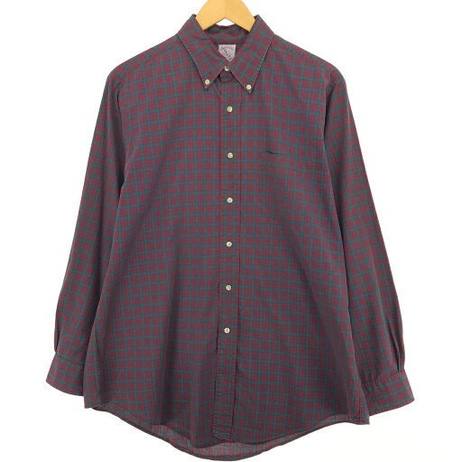 古着 ブルックスブラザーズ Brooks Brothers MAKERS 長袖 ボタンダウンチェックシャツ USA製 メンズL相当 /eaa488295 【中古】 【240919】 古着 ブルックスブラザーズ Brooks Brothers MAKERS 長袖 ボタンダウンチェックシャツ USA製 メンズL相当 /eaa488295 【中古】 【240919】