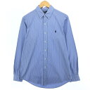 古着 ラルフローレン Ralph Lauren POLO by Ralph Lauren マルチストライプ 長袖 ボタンダウンストライプシャツ メンズM相当 /...
