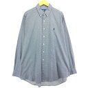 古着 ラルフローレン Ralph Lauren BLAKE 千鳥格子柄 長袖 ボタンダウンシャツ メンズXL相当 /eaa488930 【中古】 【240914...