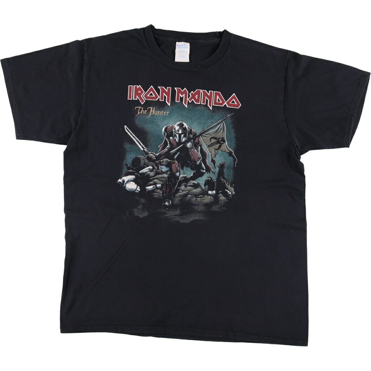 古着 00'S PORT&COMPANY IRON MANDO The Hunter パロディ 映画 ムービーTシャツ メンズL相当 /eaa489247 【中古】 【250314】 【SS2509_30】