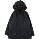 古着 90'S バブアー Barbour BEDALE ビデイル 旧3ワラント フード付き バッジ付き ワックスコットン オイルドジャケット 英国製 C42 メ...