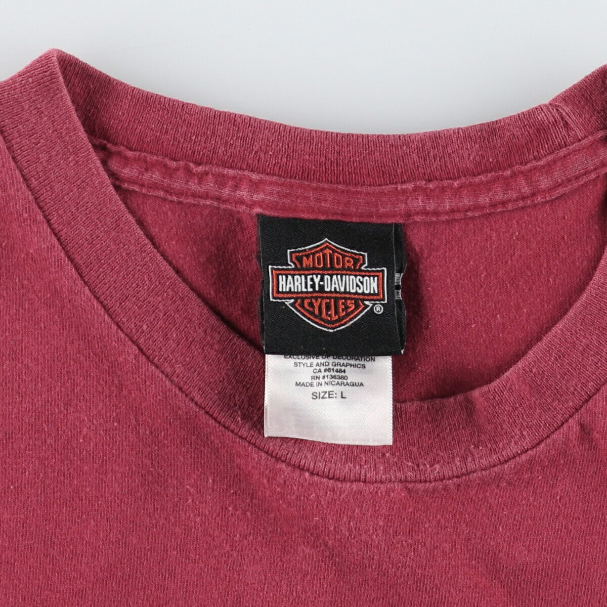 古着 ハーレーダビッドソン Harley-Davidson バックプリント モーターサイクル バイクTシャツ メンズL相当 /eaa490714 【中古】 【240925】 【SS2506_30】