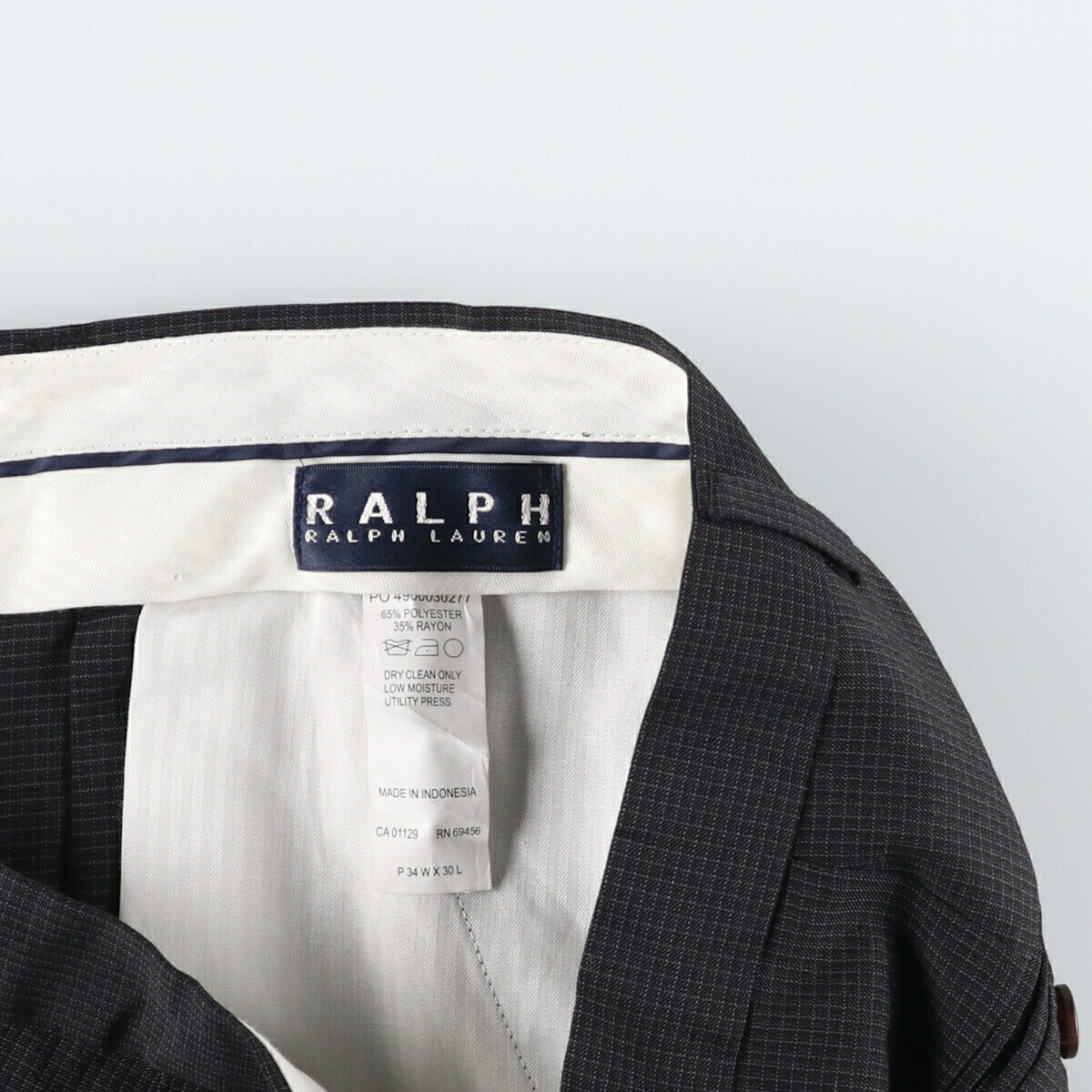 古着 ラルフローレン Ralph Lauren チェック柄 ツータック スラックスパンツ メンズw34相当 /eaa490989 【中古】 【241018】 【SS2506_30】