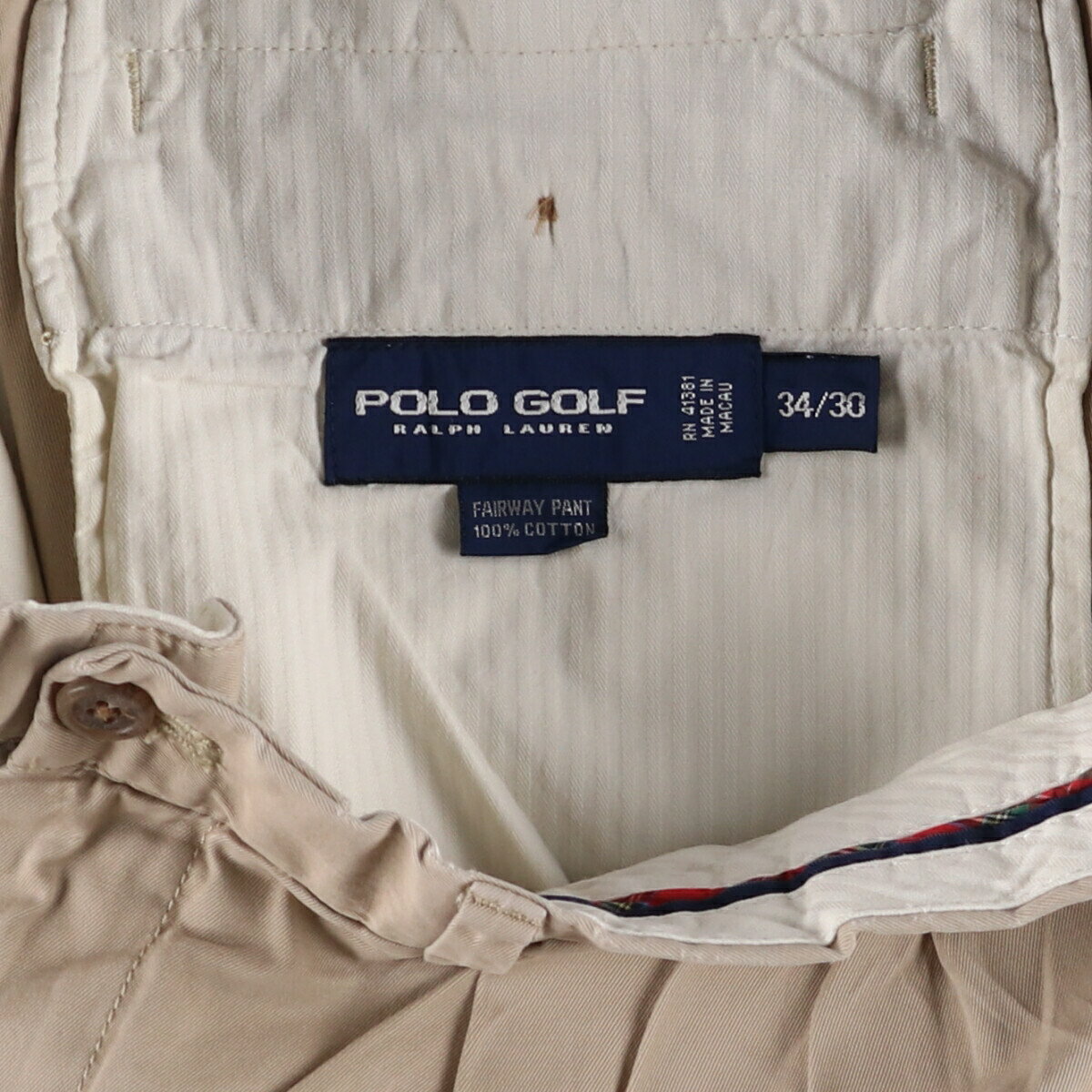 古着 90~00'S ラルフローレン Ralph Lauren POLO GOLF ポロゴルフ ツータック チノパンツ メンズw34相当 /eaa491042 【中古】 【240929】
