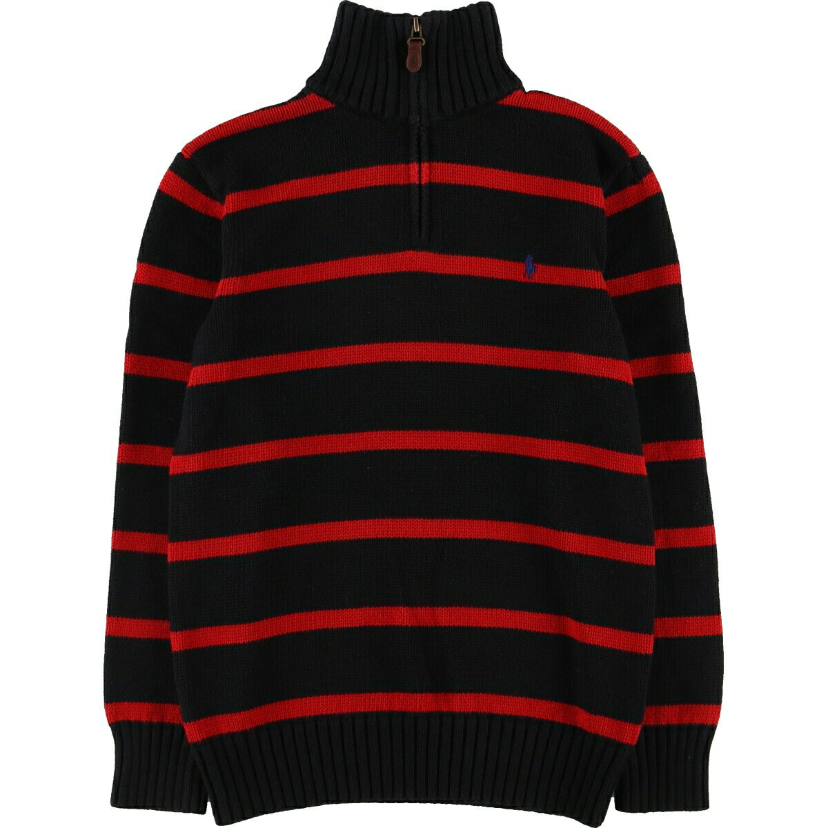 古着 ラルフローレン Ralph Lauren POLO by Ralph Lauren ボーダー柄 ハーフジップセーター レディースS相当 /eaa491192 【中古】 【241005】 【Elulu/エルル】 【SS2509_30】