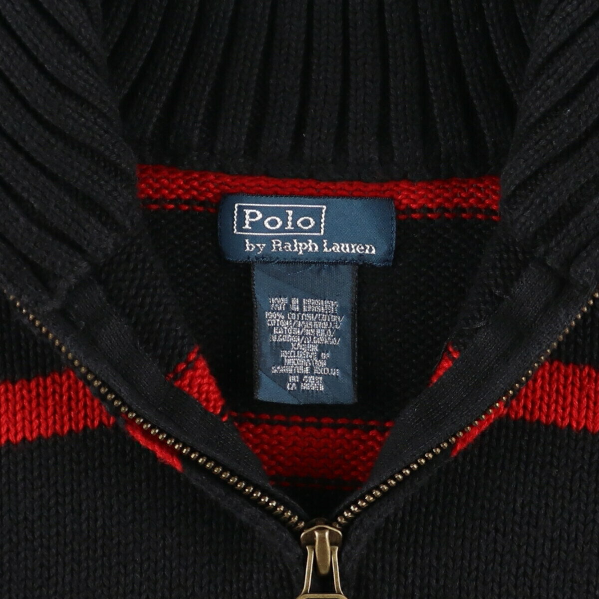 古着 ラルフローレン Ralph Lauren POLO by Ralph Lauren ボーダー柄 ハーフジップセーター レディースS相当 /eaa491192 【中古】 【241005】 【Elulu/エルル】 【SS2509_30】