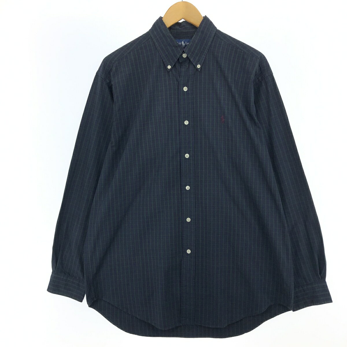 古着 ラルフローレン Ralph Lauren BLAKE 長袖 ボタンダウンチェックシャツ メンズM相当 /eaa491609 【中古】 【240919】