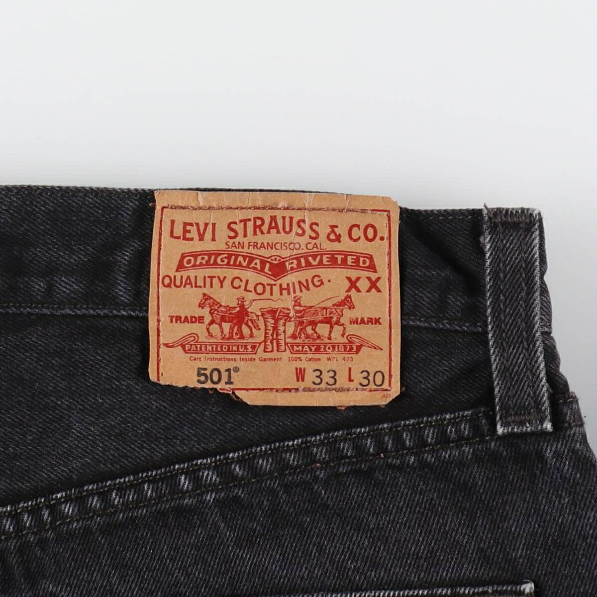 古着 リーバイス Levi's リーバイス501 STRAIGHT LEG BUTTON-FLY ブラックデニム ストレートデニムパンツ メンズw34相当 /eaa492236 【中古】 【250126】
