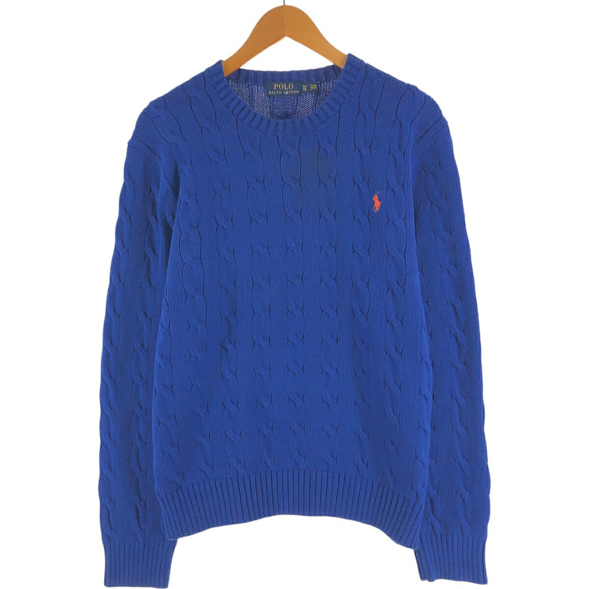 商品詳細 ブランド・Ralph Lauren・ラルフローレン・ 特徴・クルーネック(丸首)・長袖・ケーブル編み・ モデル/形状・POLO RALPH LAUREN・コットンニットセーター・ 素材・コットン:100%・ 色・ブルー系 青色・ 柄・無地・ワンポイント・ 生産国・中国製・ 年代 サイズ・表記サイズ:XL・着丈:62.5cm・身幅:62.5cm・肩幅:48cm・袖丈:67cm・ コンディション・B・ カテゴリ・メンズ・トップス・セーター・クルーネックセーター・ 商品番号・eaa492586・ 取扱店・・ スタッフコメントRalph Lauren POLO RALPH LAUREN コットンニットセーター / 商品番号 eaa492586 USEDですので使用感などございますが、まだまだご愛用していただけます。 古着という事をご理解の上ご注文よろしくお願いします。 【状態追記】 ●前、胸部に汚れ※状態は当社独自の基準です。 表記サイズ着丈身幅肩幅袖丈 XL(※着用感、表記サイズは目安です。)62.5cm62.5cm48cm67cm ※測定値の若干の誤差はご了承下さい。サイズガイドはこちら ブランドRalph Laurenラルフローレン 特徴クルーネック(丸首) / 長袖 / ケーブル編みモデル/形状POLO RALPH LAUREN / コットンニットセーター素材コットン:100%色ブルー系 青色柄無地 / ワンポイント生産国中国製年代-カテゴリクルーネックセーター商品番号eaa492586取扱店　　 ラルフローレンの他の商品を見るクルーネックセーターの他の商品を見る