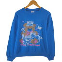 古着 80'S ヘインズ Hanes 青タグ アニマル スウェットシャツ トレーナー USA製 メンズL相当 ヴィンテージ /eaa492651 【中古】 【2...