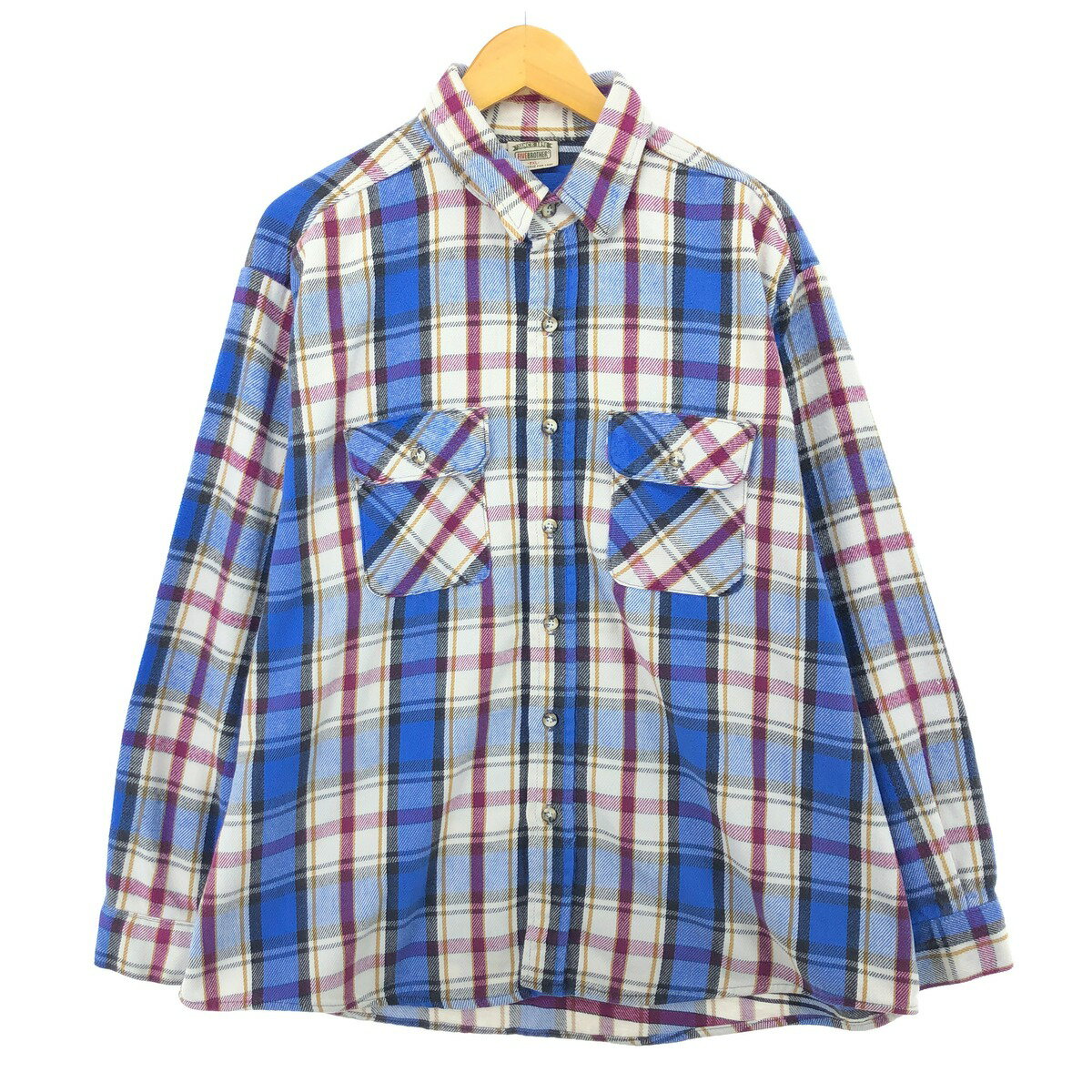 古着 90'S ファイブブラザー Five Brother 長袖 フランネルチェックシャツ メンズXXL相当 /eaa493287 【中古】 【241005】