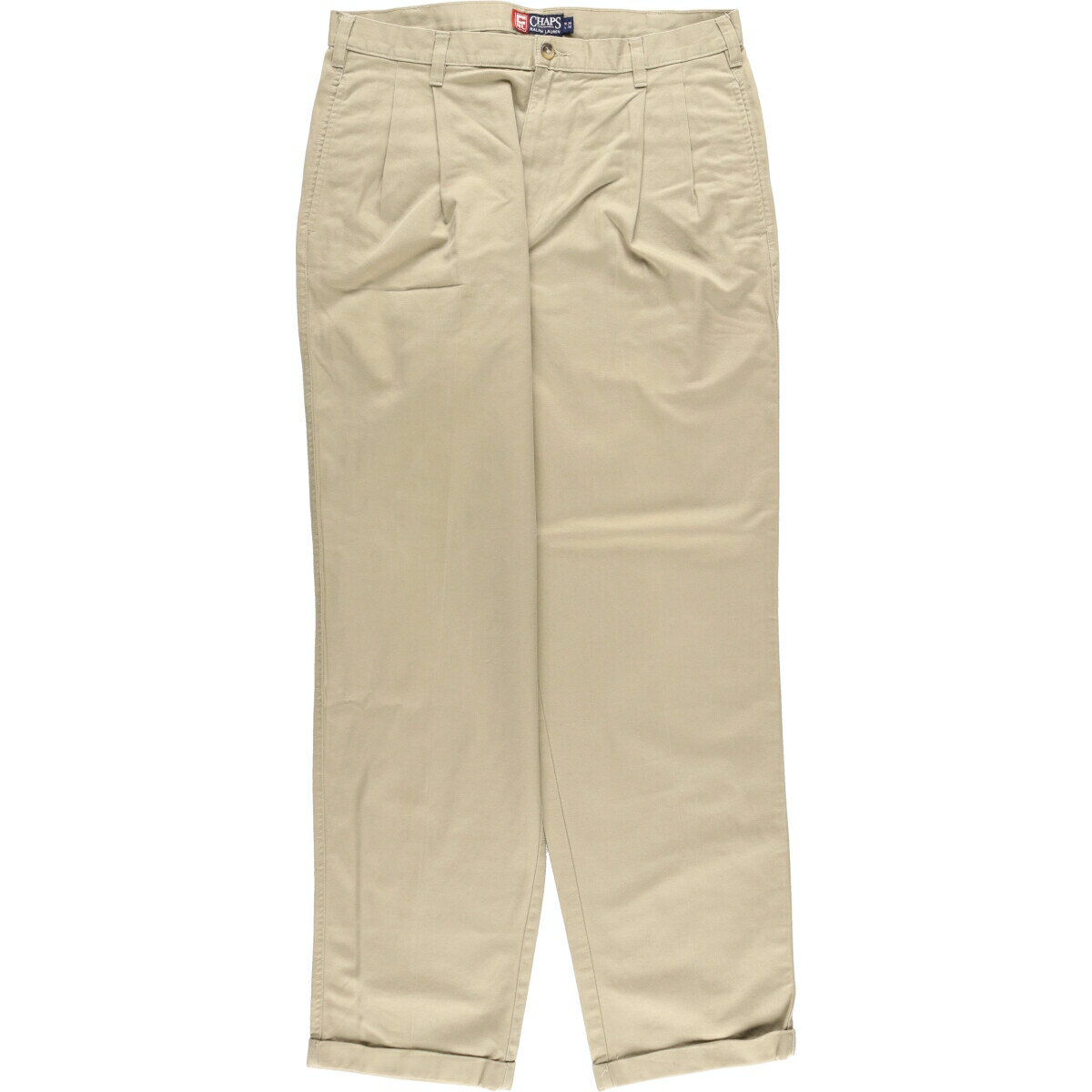 古着 90'S ラルフローレン Ralph Lauren CHAPS チャップス ツータック チノパンツ メンズw35相当 ヴィンテージ /eaa494780 【中古】 【241007】