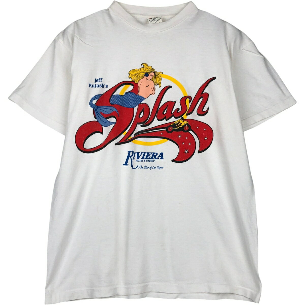 古着 80~90'S Caribbean Dream RIVIERA HOTEL&CASINO リヴィエラホテルアンドカジノ アドバタイジングTシャツ メンズL相当 ヴィンテージ /eaa495097 【中古】 【260322】 ホワイト系 春夏秋