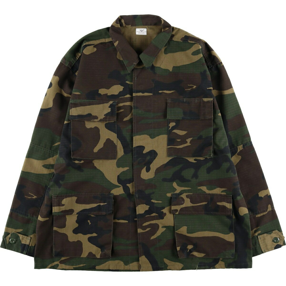 Rakuten - 古着 迷彩柄 ウッドランドカモ リップストップ B.D.U ミリタリージャケット メンズXL相当 /eaa495102 【中古】 【260326】 カーキ系 春秋冬