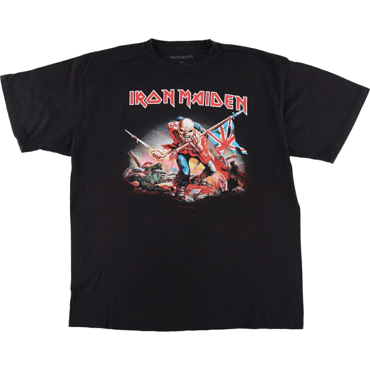 樂天商城 - 古着 IRON MAIDEN アイアンメイデン バンドTシャツ バンT メンズL相当 /eaa495394 【中古】 【260323】 ブラック系 春夏秋