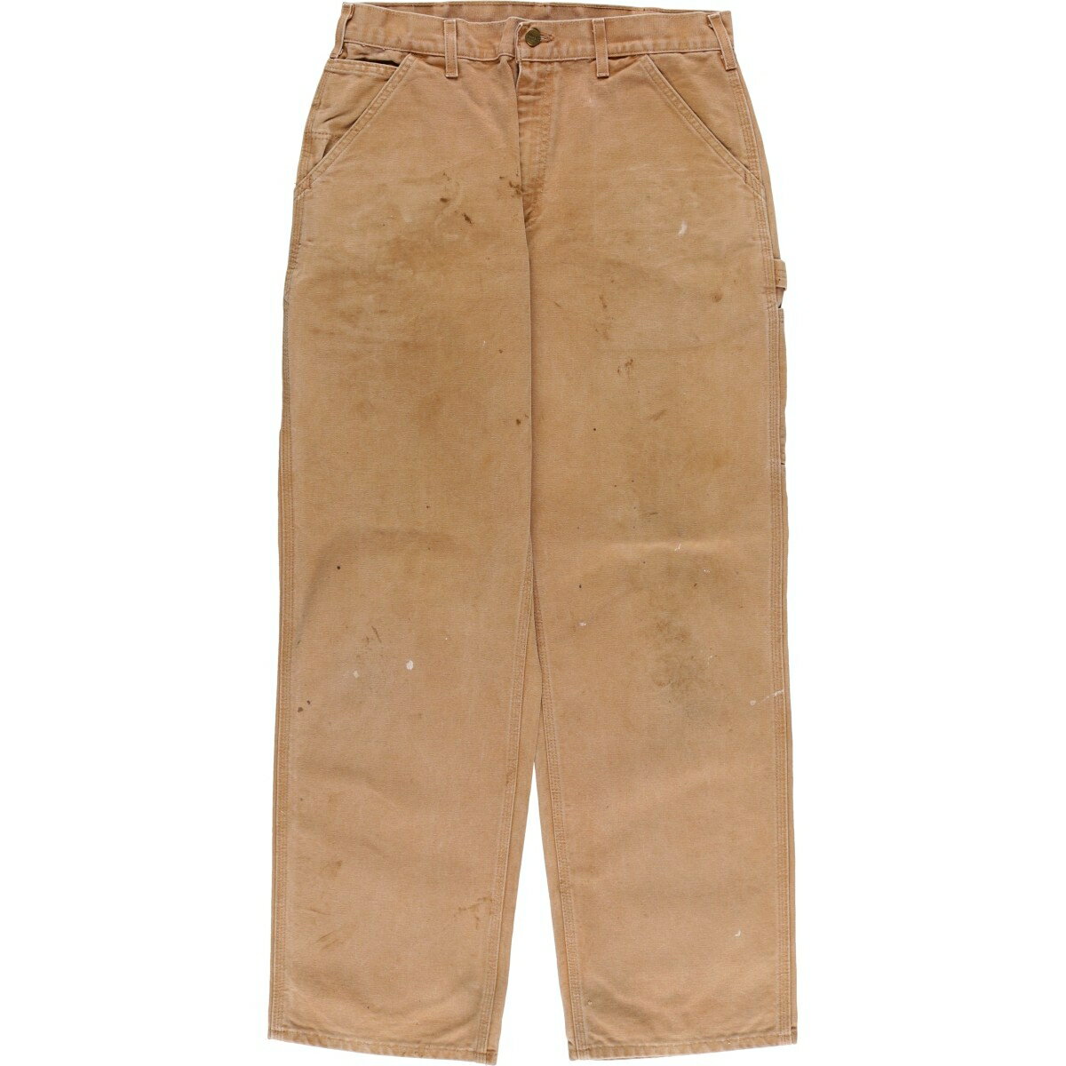 商品詳細 ブランド・Carhartt・カーハート・ 特徴・ジッパーフライ・スパナポケット・ハンマーループ・ワイドパンツ・ モデル/形状・ダックペインターパンツ・ 素材・不明・ 色・ベージュ系・ 柄・無地・ロゴパッチ・ 生産国・不明・ 年代 サイズ・メンズw30・表記サイズ:不明・ウエスト:78cm・股上:33.5cm・股下:80.5cm・もも周り:68cm・裾周り:49cm・ヒップ:114cm・ コンディション・C・ カテゴリ・メンズ・ボトムス・ロングパンツ・ワーク・ペインターパンツ・ 商品番号・eaa495444・ 取扱店・・ スタッフコメントタグ欠損の為、サイズ・生産国・素材が不明です。写真と実物とでは色味が異なる恐れがございます。Carhartt ダックペインターパンツ / メンズw30 / 商品番号 eaa495444 USEDワークアイテムですので使用感などございますが、まだまだご愛用していただけます。 古着という事をご理解の上ご注文よろしくお願いします。 【状態追記】 ●前、左右ポケット付近・両腿・両膝・両脛・両裾付近に汚れ ●前内側、左右ポケット内・右ポケット内袋に汚れ ●後内側、両裾に擦れ※状態は当社独自の基準です。 着用感表記サイズウエスト股上股下もも周り裾周りヒップ メンズw30不明(サイズ表記不明ですが、計測値によりメンズw30 L32相当です。)78cm33.5cm80.5cm68cm49cm114cm ※測定値の若干の誤差はご了承下さい。サイズガイドはこちら ブランドCarharttカーハート 特徴ジッパーフライ / スパナポケット / ハンマーループ / ワイドパンツモデル/形状ダックペインターパンツ素材不明色ベージュ系柄無地 / ロゴパッチ生産国不明年代-カテゴリワーク・ペインターパンツ商品番号eaa495444取扱店　　 タグ欠損の為、サイズ・生産国・素材が不明です。写真と実物とでは色味が異なる恐れがございます。カーハートの他の商品を見るワーク・ペインターパンツの他の商品を見る