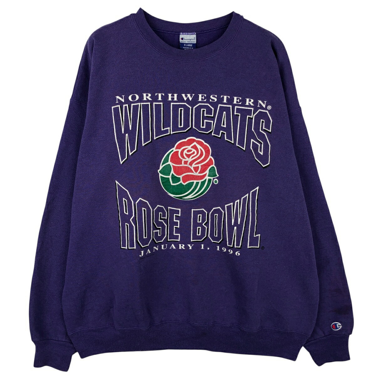 Rakuten - 古着 チャンピオン Champion ROSE BOWL 1996 ローズボウル カレッジスウェットシャツ トレーナー メンズXL相当 ヴィンテージ /eaa495448 【中古】 【260213】 パープル系 春夏秋冬