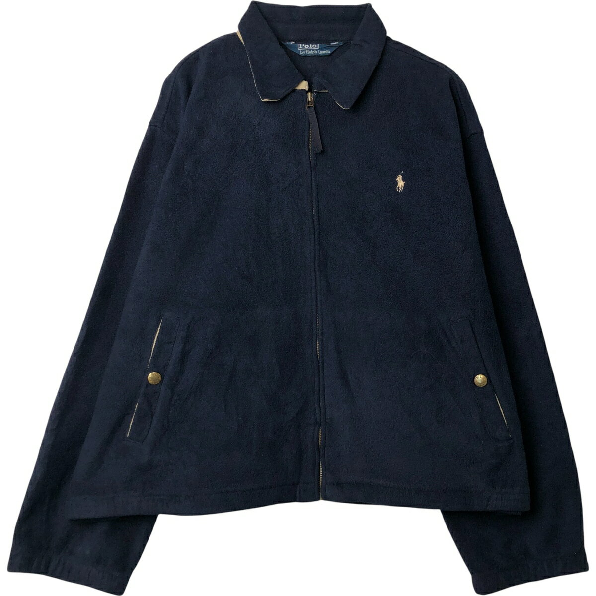 乐天商城 - 古着 ラルフローレン Ralph Lauren POLO by Ralph Lauren スイングトップタイプ フリースジャケット メンズXXL相当 /eaa495490 【中古】 【260223】 【SS2606_10】