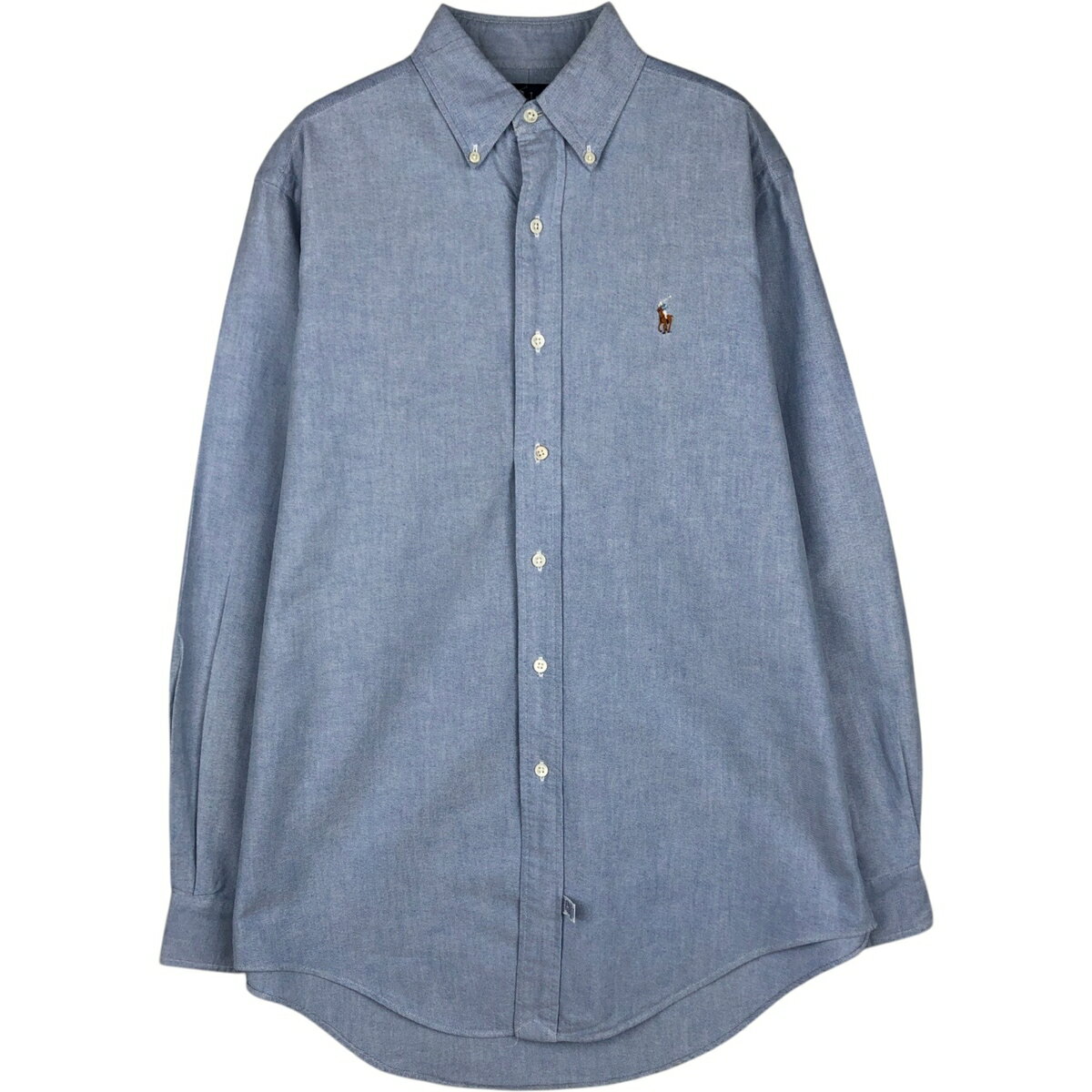 Rakuten - 古着 ラルフローレン Ralph Lauren 長袖 ボタンダウンシャツ メンズM相当 /eaa495533 【中古】 【260323】 ブルー系 春夏秋冬
