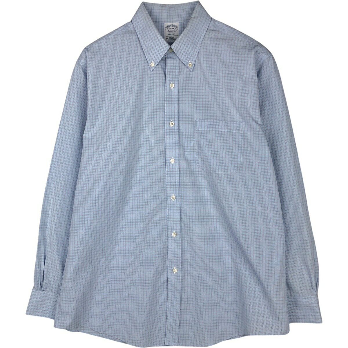 Rakuten - 古着 ブルックスブラザーズ Brooks Brothers Est.1818 REGENT 長袖 ボタンダウンチェックシャツ メンズL相当 /eaa495555 【中古】 【260321】 ブルー系 春夏秋冬