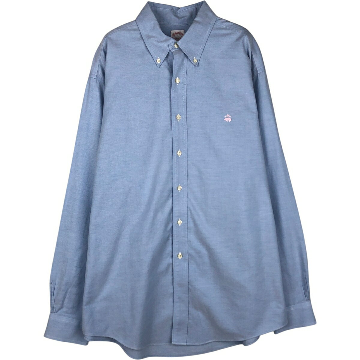 樂天商城 - 古着 ブルックスブラザーズ Brooks Brothers Est.1818 長袖 ボタンダウンシャツ メンズL相当 /eaa495589 【中古】 【260323】 ブルー系 春夏秋冬