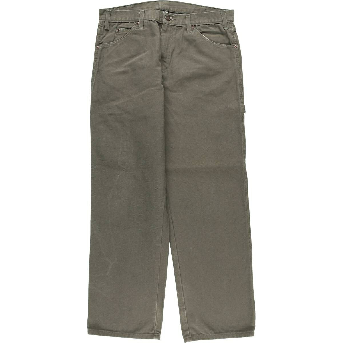 Rakuten - 古着 ディッキーズ Dickies ダックペインターパンツ メンズw34相当 /eaa495614 【中古】 【260325】 カーキ系 春夏秋冬