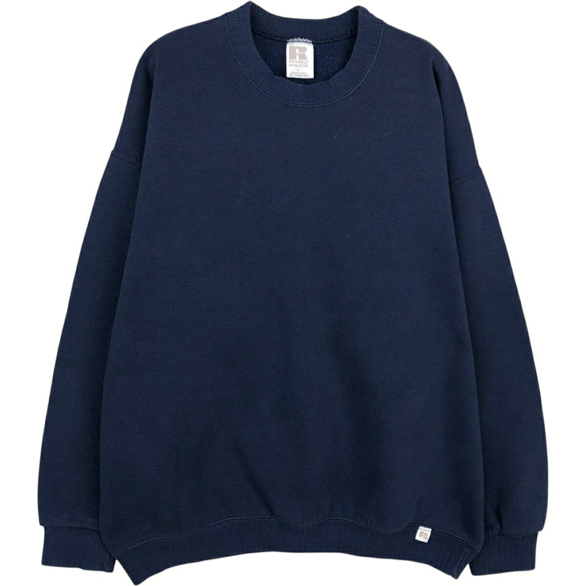 Rakuten - 古着 90'S ラッセル Russell ATHLETIC 無地 ブランクスウェットシャツ トレーナー USA製 メンズL相当 ヴィンテージ /eaa495678 【中古】 【260328】 ネイビー系 春夏秋冬