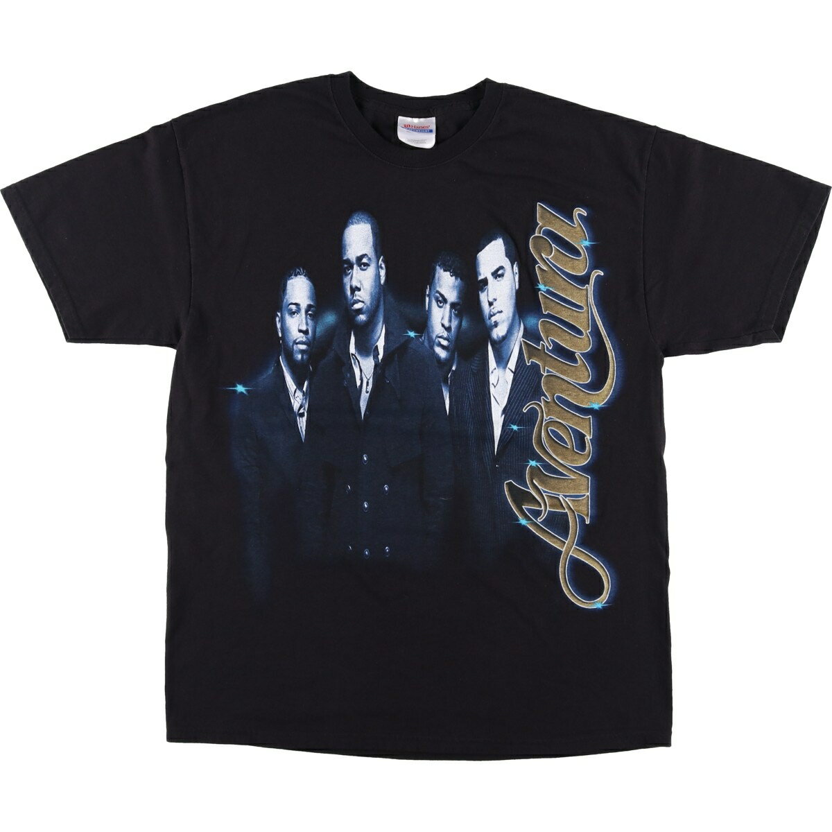 樂天商城 - 古着 00'S ヘインズ Hanes Aventura バンドTシャツ バンT メンズL相当 /eaa495817 【中古】 【260325】 ブラック系 春夏秋