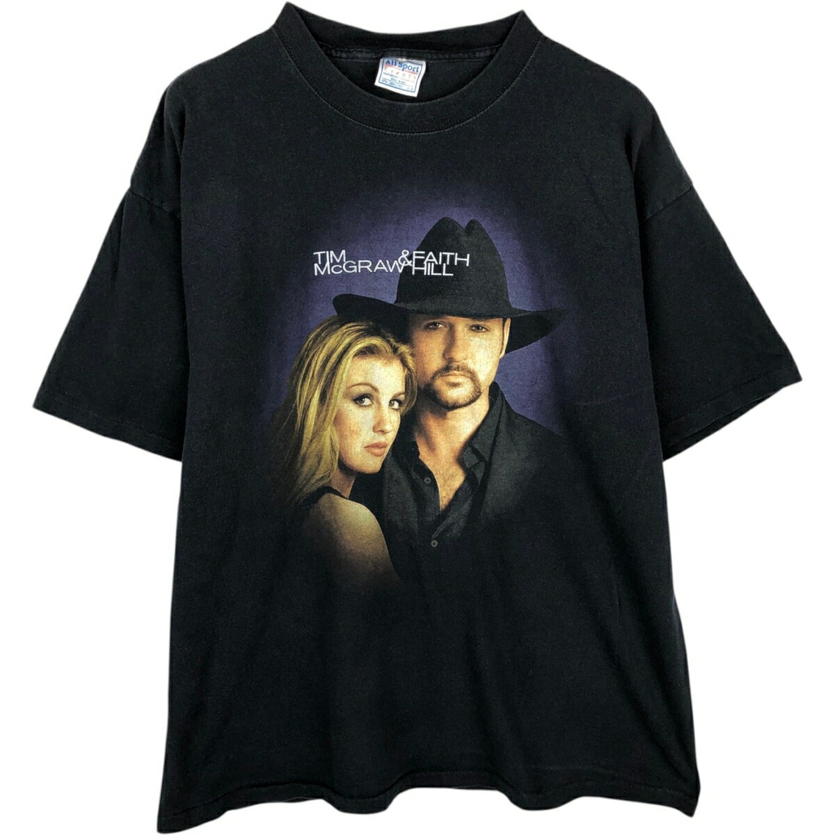 樂天商城 - 古着 All Sport Events Tim McGraw Faith Hill ティムマグロウ フェイスヒル バンドTシャツ バンT USA製 メンズXL相当 /eaa495825 【中古】 【260322】 ブラック系 春夏秋