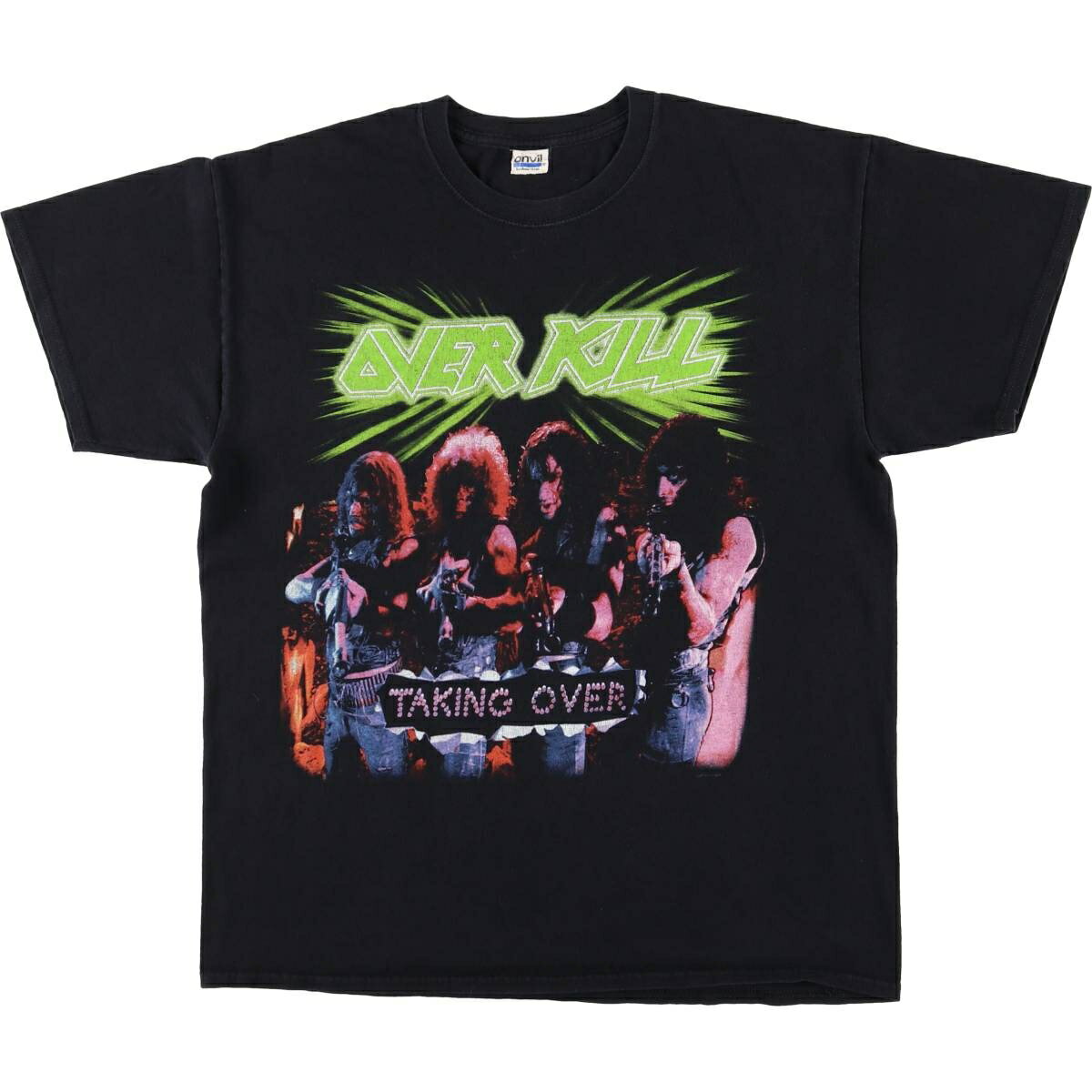 古着 アンビル Anvil Overkill オーヴァーキル バンドTシャツ バンT メンズM相当 /eaa495895 【中古】 【260322】 ブラック系 春夏秋
