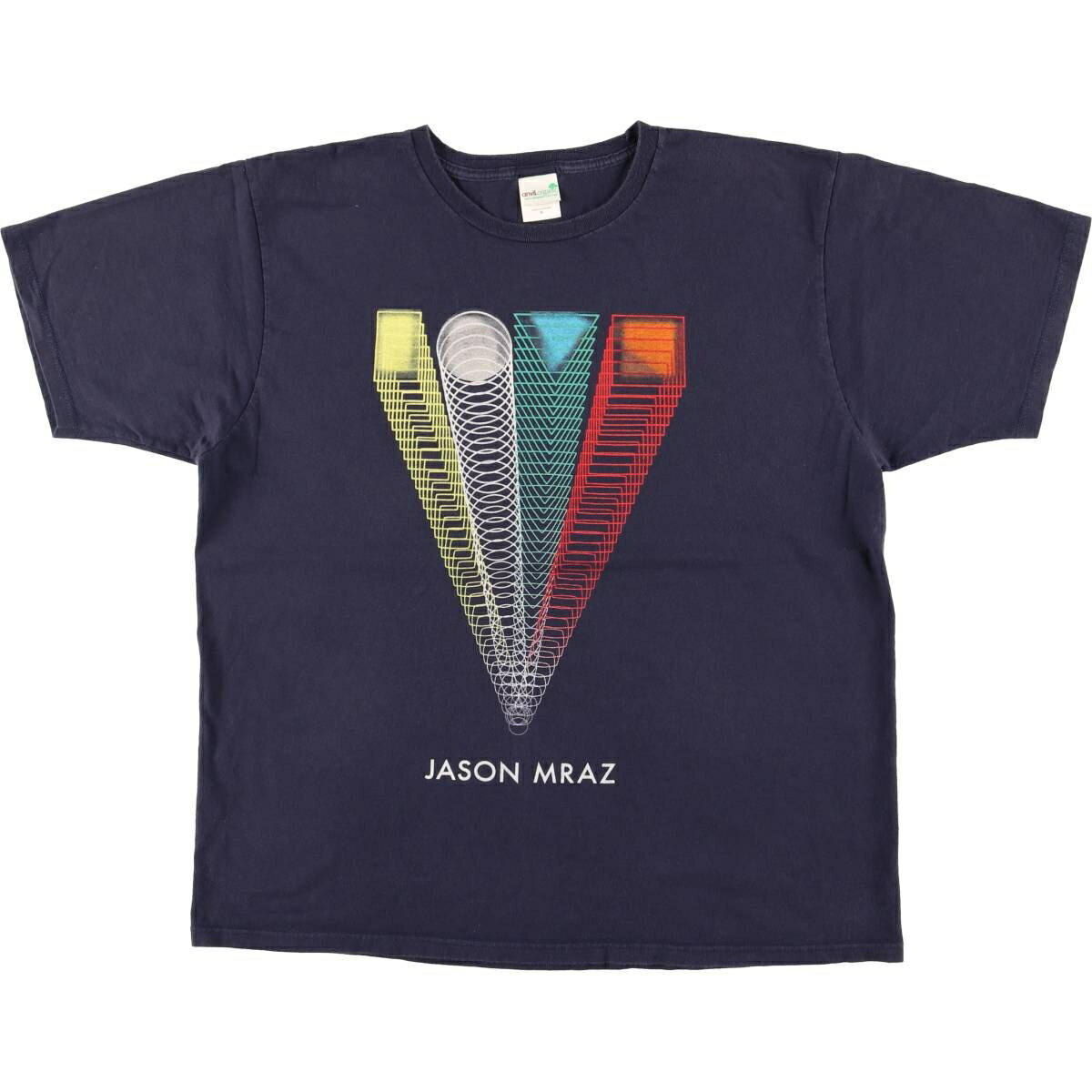 古着 アンビル Anvil organic JASON MRAZ バンドTシャツ バンT メンズXL相当 /eaa495945 【中古】 【260322】 ネイビー系 春夏秋