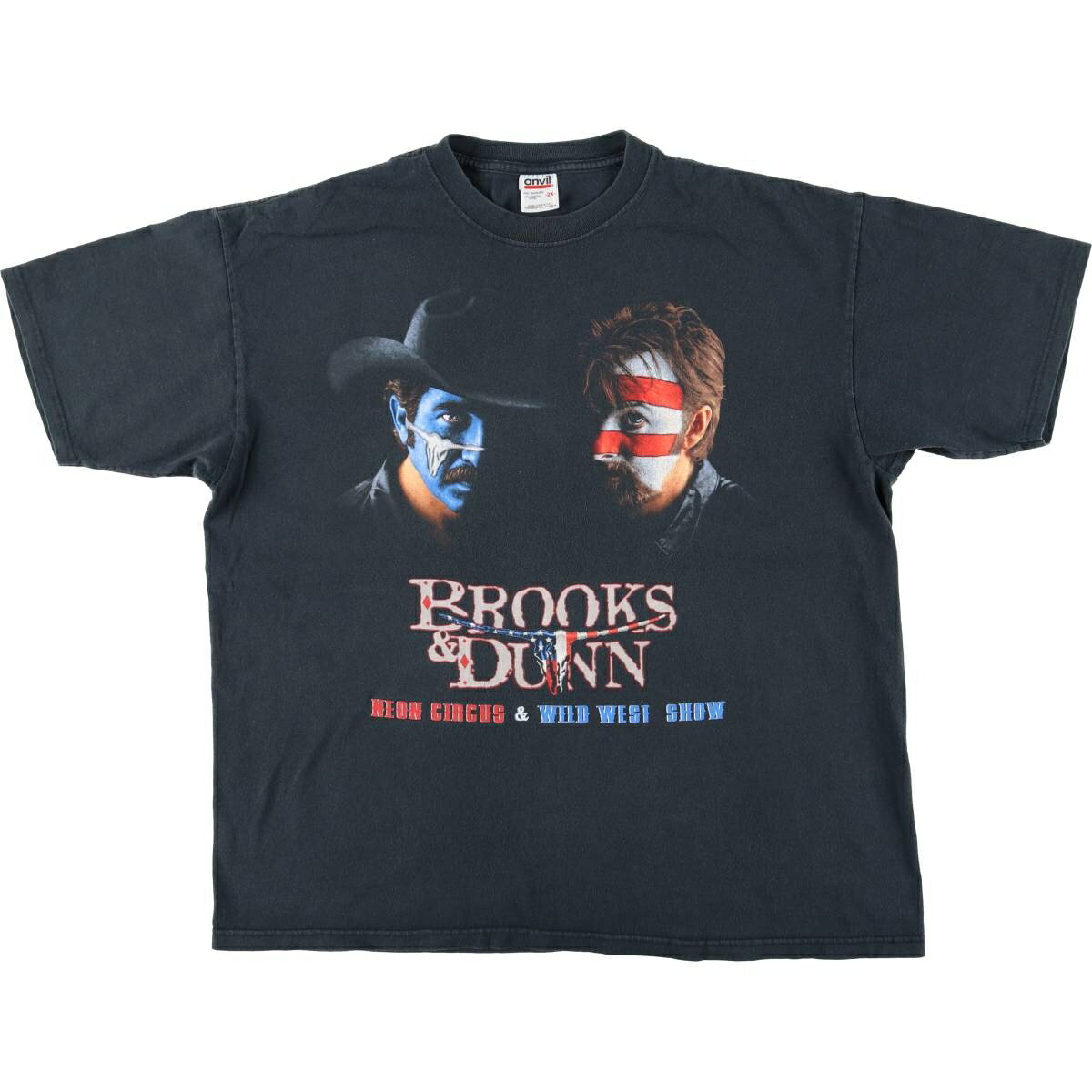 樂天商城 - 古着 00'S アンビル Anvil BROOKS&DUNN ブルックスアンドダン バンドTシャツ バンT メンズXXL相当 /eaa495948 【中古】 【260322】 ブラック系 春夏秋