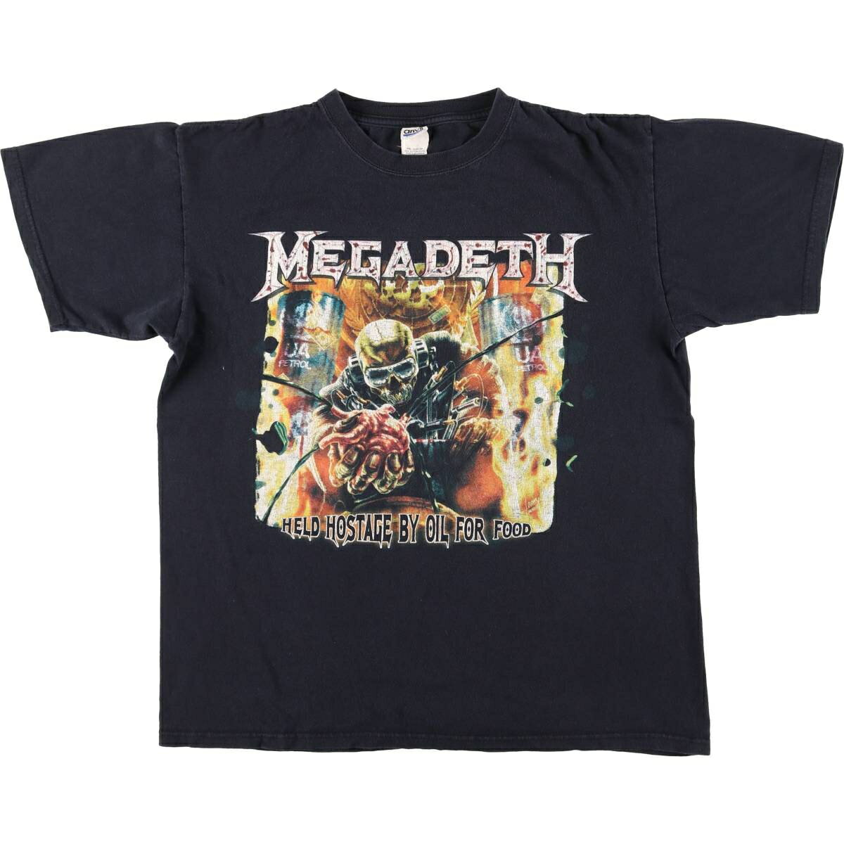 古着 アンビル Anvil Megadeth メガデス バンドTシャツ バンT メンズL相当 /eaa495972 【中古】 【260322】 ブラック系 春夏秋
